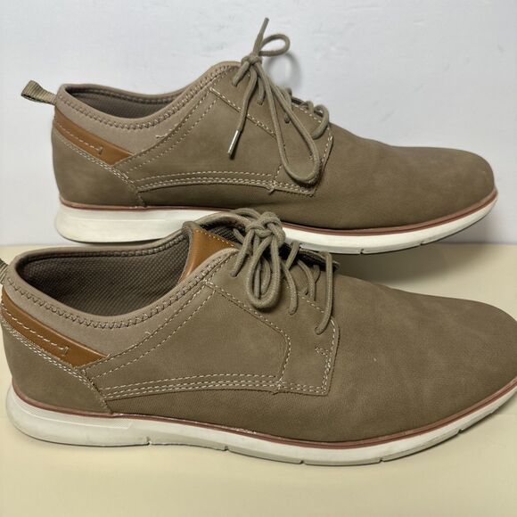 Sonoma Good For Life Ortholite Eco Size 12M Men’s Tan Roman Oxford Dress Shoes - Picture 1 of 11